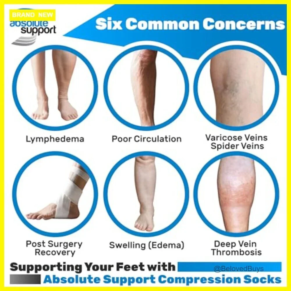 Women's Compression Socks 15-20mmHg Knee High Sheer 3 Pairs Large - Picture 2 of 6